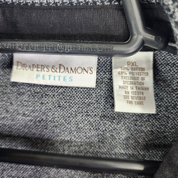 Womens Drapers & Damons Petites Jacket & Pants Set Houndstooth Button Down PXL - Picture 6 of 16